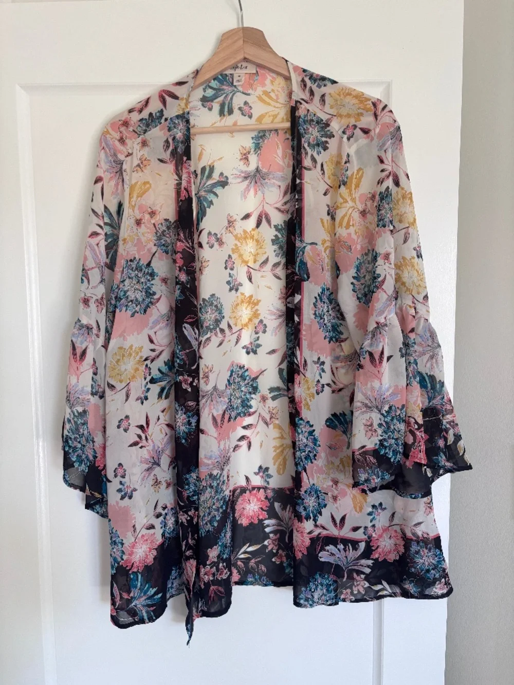 Style & Co. Floral Sheer Kimono Women’s Size Medium - Picture 1 of 8